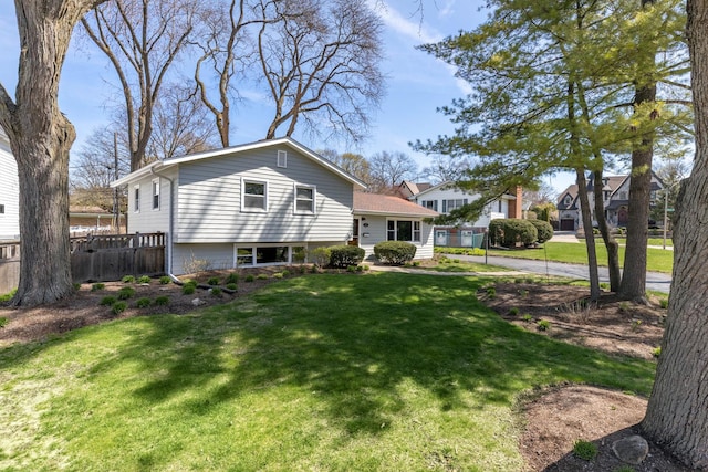 736 Willow Rd, Naperville, IL 60540 - tri-level home with fence and a front yard