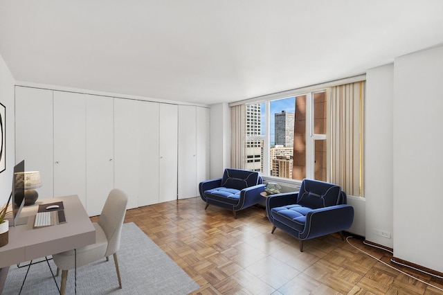 office featuring baseboards
