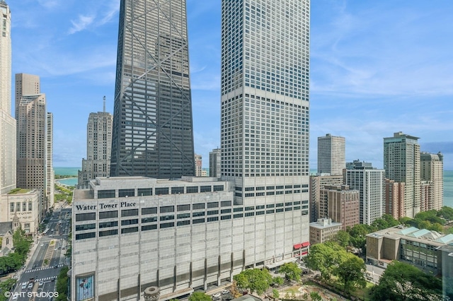 view of city featuring a water view