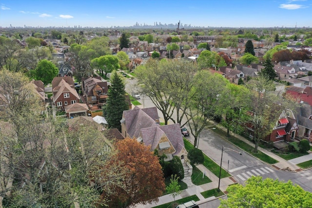 drone / aerial view with a residential view