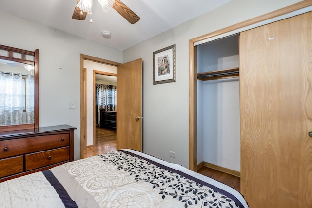 1291 Fargo Ave, Des Plaines, IL 60018 - bedroom with multiple windows, wood finished floors, and a closet