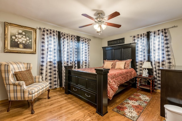 1291 Fargo Ave, Des Plaines, IL 60018 - bedroom with light wood-type flooring and a ceiling fan