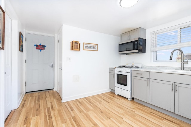 dining room with wood-type flooring, ornamental molding, and baseboards