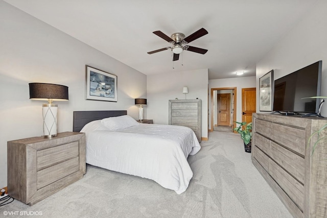 14 S Prospect St Unit 508, Roselle, IL 60172 - bedroom with light carpet and a ceiling fan