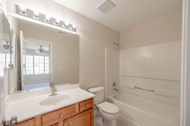 573 S Rosehall Ln Unit 0, Round Lake, IL 60073 - full bath featuring toilet, visible vents, vanity, and  shower combination
