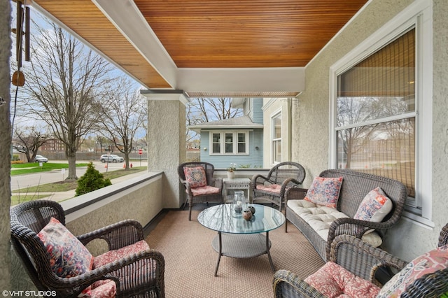 view of patio with an outdoor living space