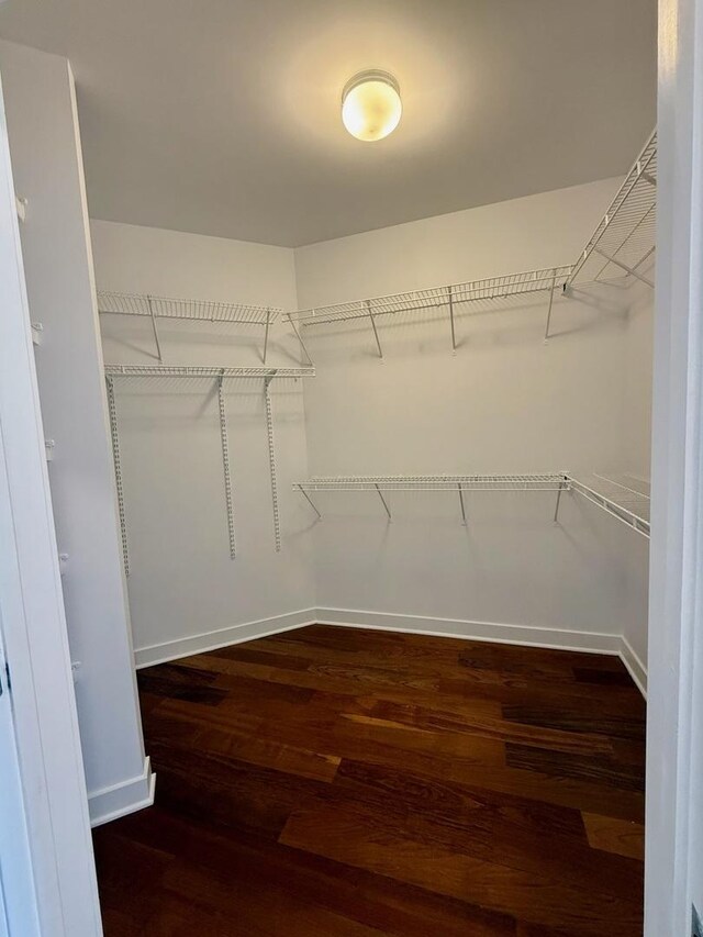 651 N Milwaukee Ave Unit 403, Chicago, IL 60642 - walk in closet featuring wood finished floors