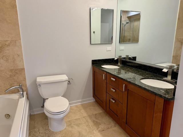 651 N Milwaukee Ave Unit 403, Chicago, IL 60642 - full bath featuring toilet, baseboards, and a sink