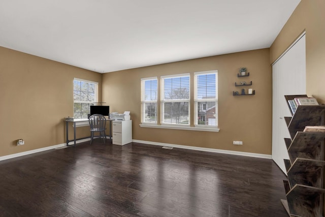 17412 Fox Bend Ln, Lockport, IL 60441 - office space featuring baseboards and dark wood finished floors