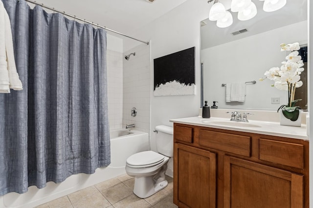 1228 W Monroe St Unit 301, Chicago, IL 60607 - bathroom featuring tile patterned flooring, shower / bath combination with curtain, toilet, and vanity