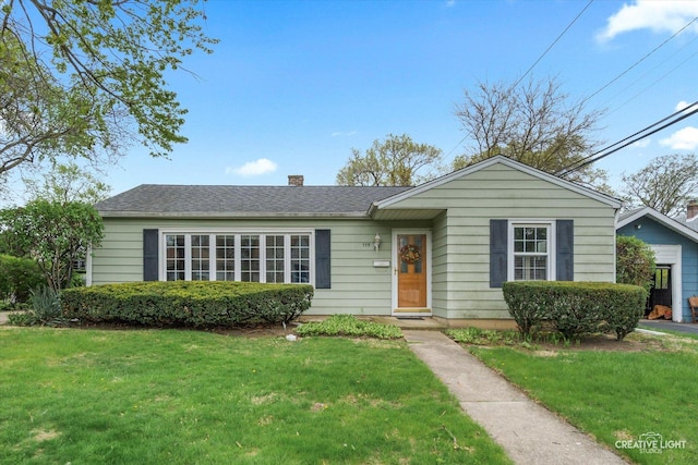 339 3rd St, Downers Grove, IL 60515 - ranch-style house with a chimney and a front lawn
