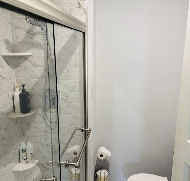 458 Morgan St, Elgin, IL 60123 - bathroom with toilet and a tile shower