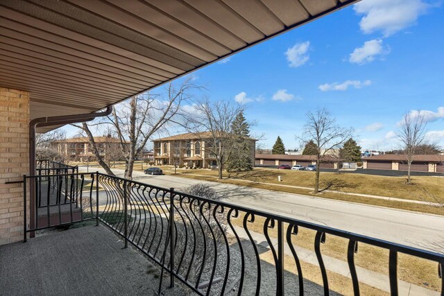 balcony with a residential view