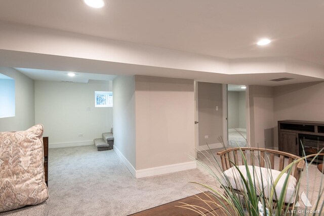 9106 S Eggleston Ave, Chicago, IL 60620 - interior space with recessed lighting, carpet, visible vents, and baseboards