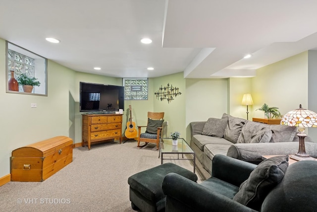 1515 W Glenlake Ave, Chicago, IL 60660 - living room featuring carpet floors, recessed lighting, and plenty of natural light