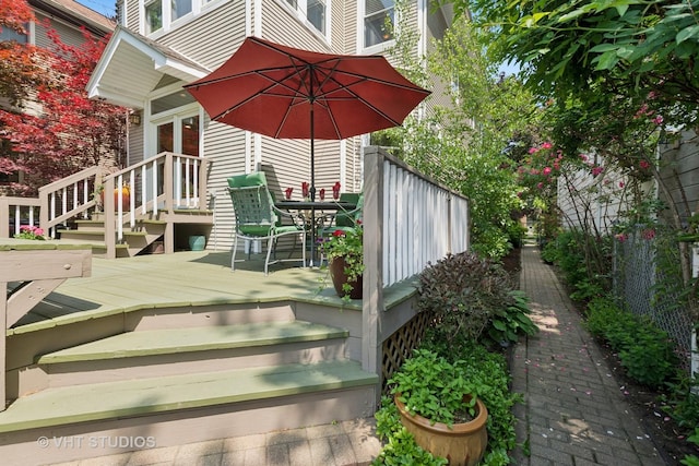 1515 W Glenlake Ave, Chicago, IL 60660 - view of wooden terrace