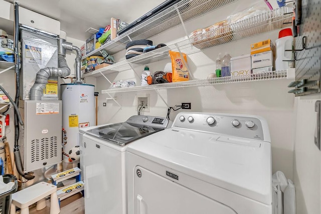 218 Oak Knoll Ct Unit D1, Schaumburg, IL 60193 - laundry room with separate washer and dryer and gas water heater