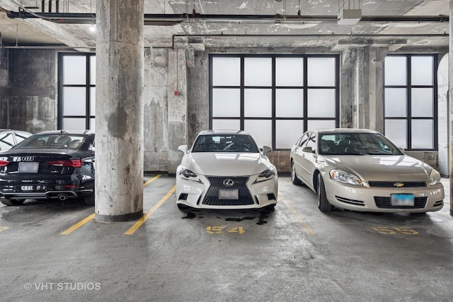 view of parking garage