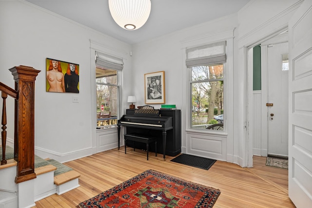 1942 Orrington Ave, Evanston, IL 60201 - foyer featuring a wealth of natural light, wood finished floors, and stairway