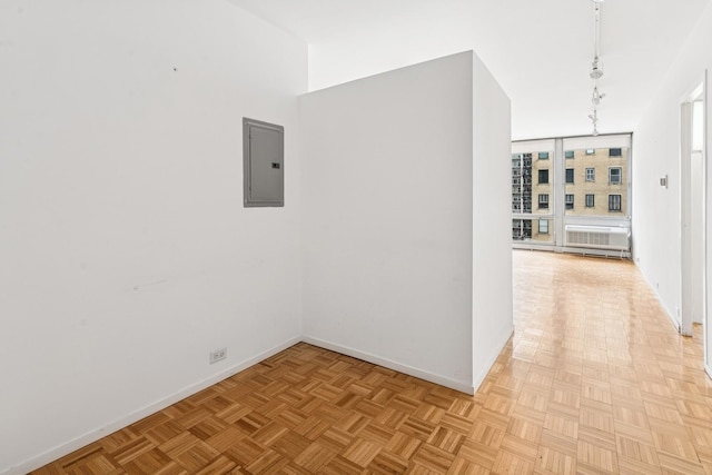 880 N Lake Shore Dr Unit 6G, Chicago, IL 60611 - hallway featuring track lighting, electric panel, and baseboards