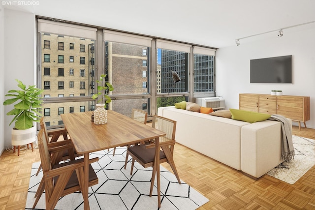 880 N Lake Shore Dr Unit 6G, Chicago, IL 60611 - living room with expansive windows and rail lighting