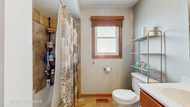 2220 Manico Dr, Crest Hill, IL 60403 - bathroom featuring vanity and shower / bath combo with shower curtain