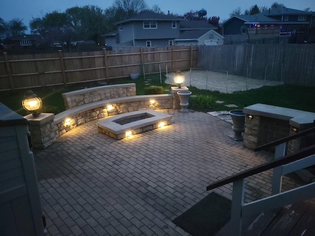 2220 Manico Dr, Crest Hill, IL 60403 - fenced backyard featuring a fire pit and a patio area