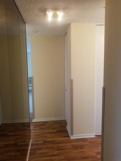 5401 S Hyde Park Blvd Unit 705, Chicago, IL 60615 - corridor featuring baseboards, wood finished floors, and a textured ceiling