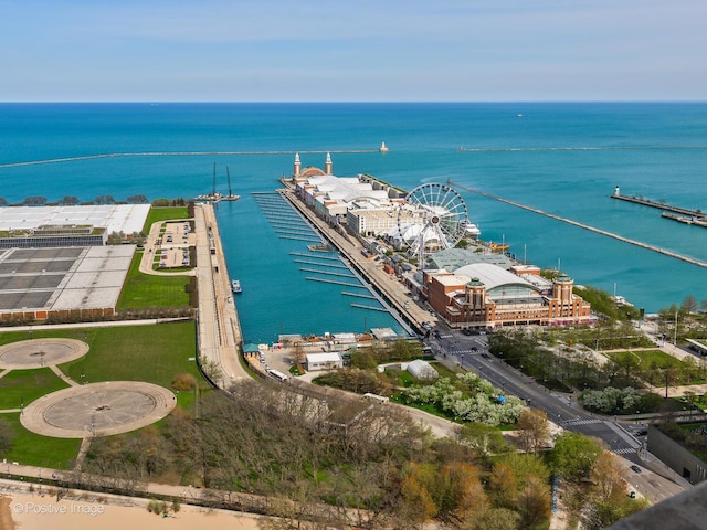 600 N Lake Shore Dr Unit 1802, Chicago, IL 60611 - drone / aerial view with a water view