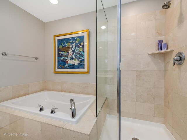 600 N Lake Shore Dr Unit 1802, Chicago, IL 60611 - bathroom with a garden tub and a stall shower