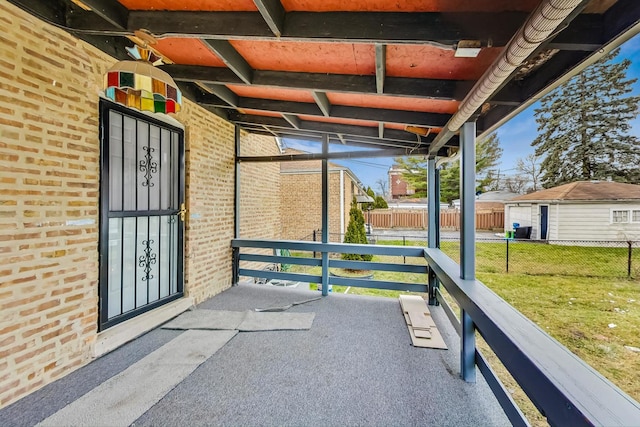 view of patio / terrace with fence