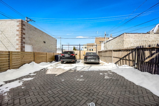 exterior space with fence private yard