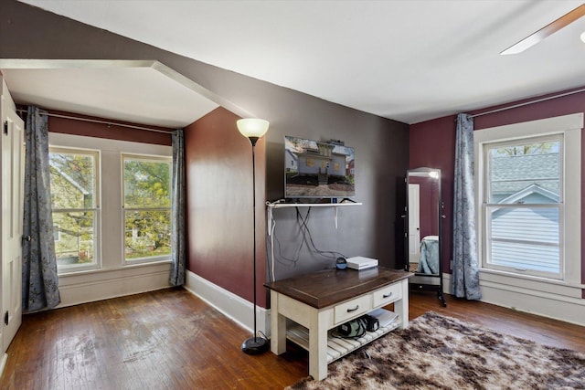 204 S Jackson Ave, Polo, IL 61064 - interior space featuring baseboards, wood finished floors, and multiple windows