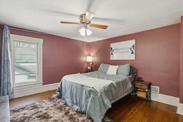 204 S Jackson Ave, Polo, IL 61064 - bedroom featuring visible vents, hardwood / wood-style flooring, and baseboards