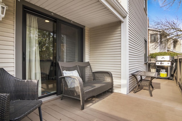 3104 Antelope Springs Rd, Northbrook, IL 60062 - wooden deck with a grill