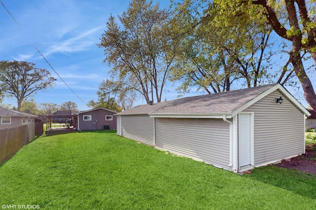 5743 Sherman Ave, Downers Grove, IL 60516 - view of yard with an outdoor structure and fence