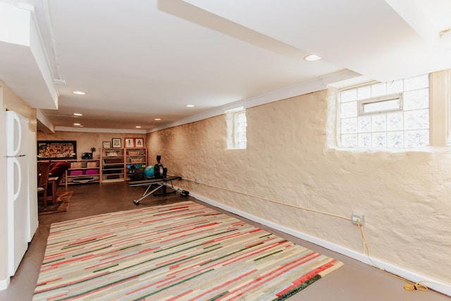 605 Ashland Ave, River Forest, IL 60305 - office with recessed lighting and a textured wall