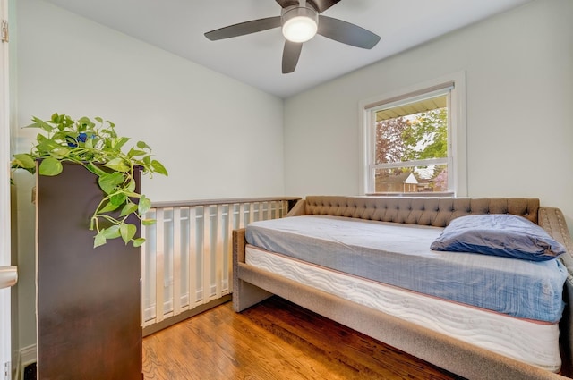 1213 N Irving Ave, Berkeley, IL 60163 - bedroom featuring a ceiling fan and wood finished floors