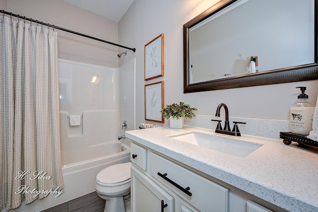 730 Goodfield Lndg, Elgin, IL 60124 - bathroom with vanity, shower / bath combo, and toilet