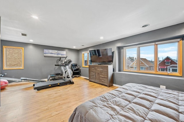 6522 S Kostner Ave, Chicago, IL 60629 - bedroom with recessed lighting, wood finished floors, visible vents, and baseboards