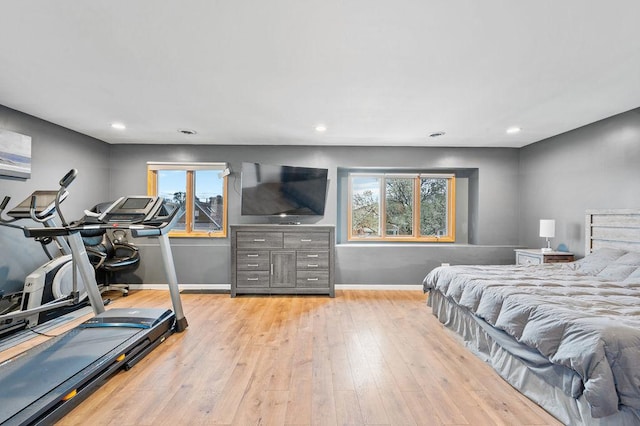 6522 S Kostner Ave, Chicago, IL 60629 - bedroom with recessed lighting, hardwood / wood-style floors, baseboards, and multiple windows