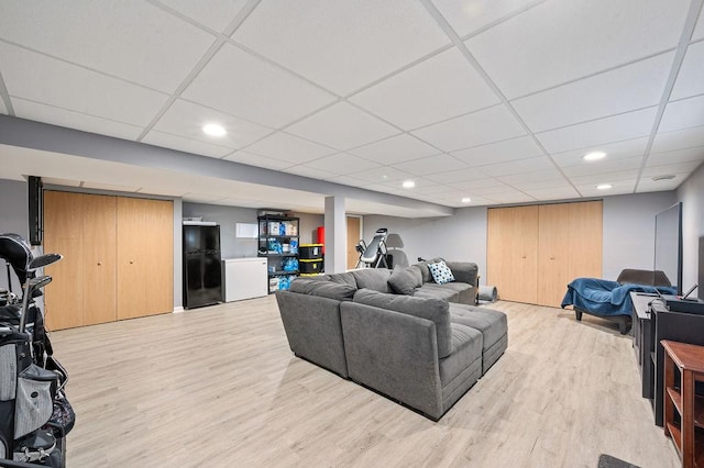 6522 S Kostner Ave, Chicago, IL 60629 - living area with a drop ceiling, light wood finished floors, and recessed lighting