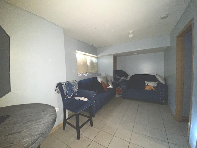 view of tiled living room