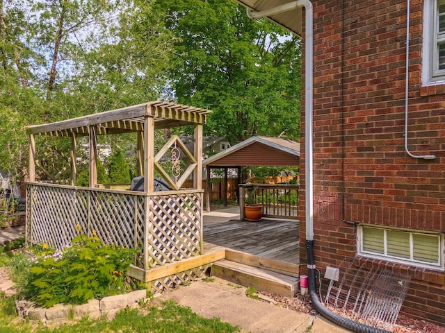 deck with a gazebo