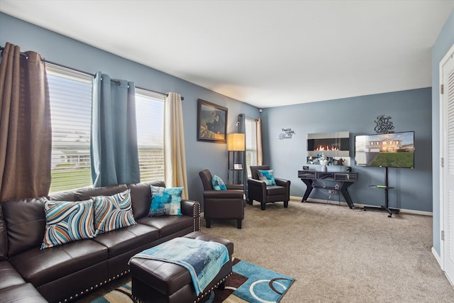 229 Stone Hollow Dr, Poplar Grove, IL 61065 - carpeted living area featuring baseboards