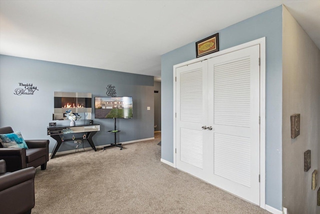 229 Stone Hollow Dr, Poplar Grove, IL 61065 - sitting room with carpet flooring and baseboards
