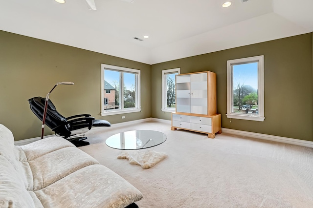 909 Prairie Ridge Ct, Burr Ridge, IL 60527 - living area featuring carpet floors, baseboards, healthy amount of natural light, and recessed lighting