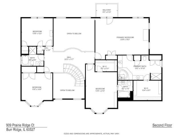 909 Prairie Ridge Ct, Burr Ridge, IL 60527 - property floor plan
