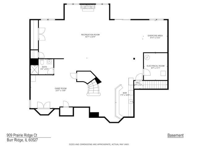 909 Prairie Ridge Ct, Burr Ridge, IL 60527 - room layout