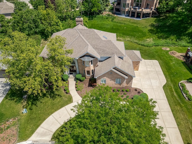 909 Prairie Ridge Ct, Burr Ridge, IL 60527 - view from above of property